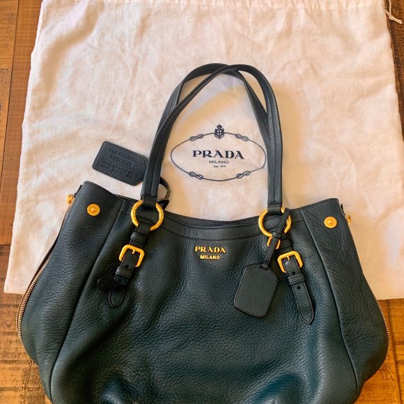 Prada Cervo Leather Expandable Tote - Picture 8 of 13